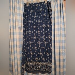 ProudlyPlus Women's Light Navy Blue Floral Wrap Skirt